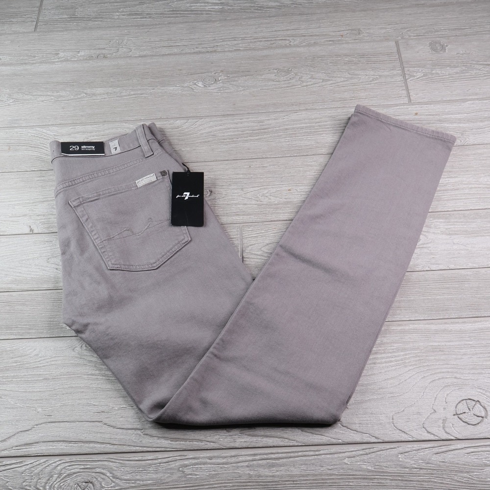 7 For All Mankind Skinny Jeans in Mauve Gray